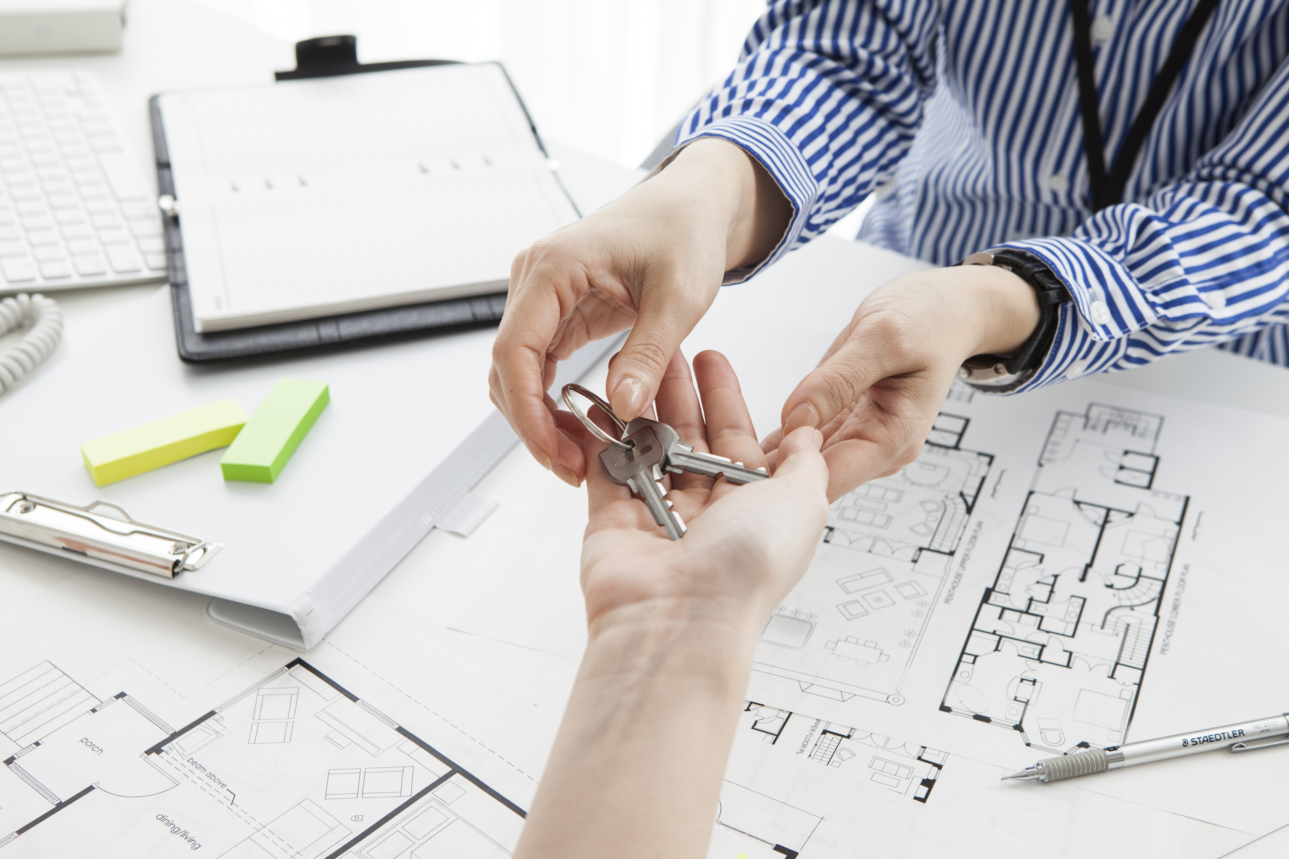 Real estate  are passing the key